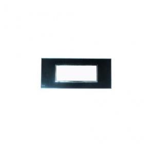 Legrand Arteor Mirror Black Cover Plate With Frame, 8 M, 5757 53
